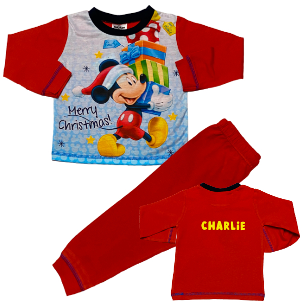 Mickey Mouse personalised Christmas pyjamas